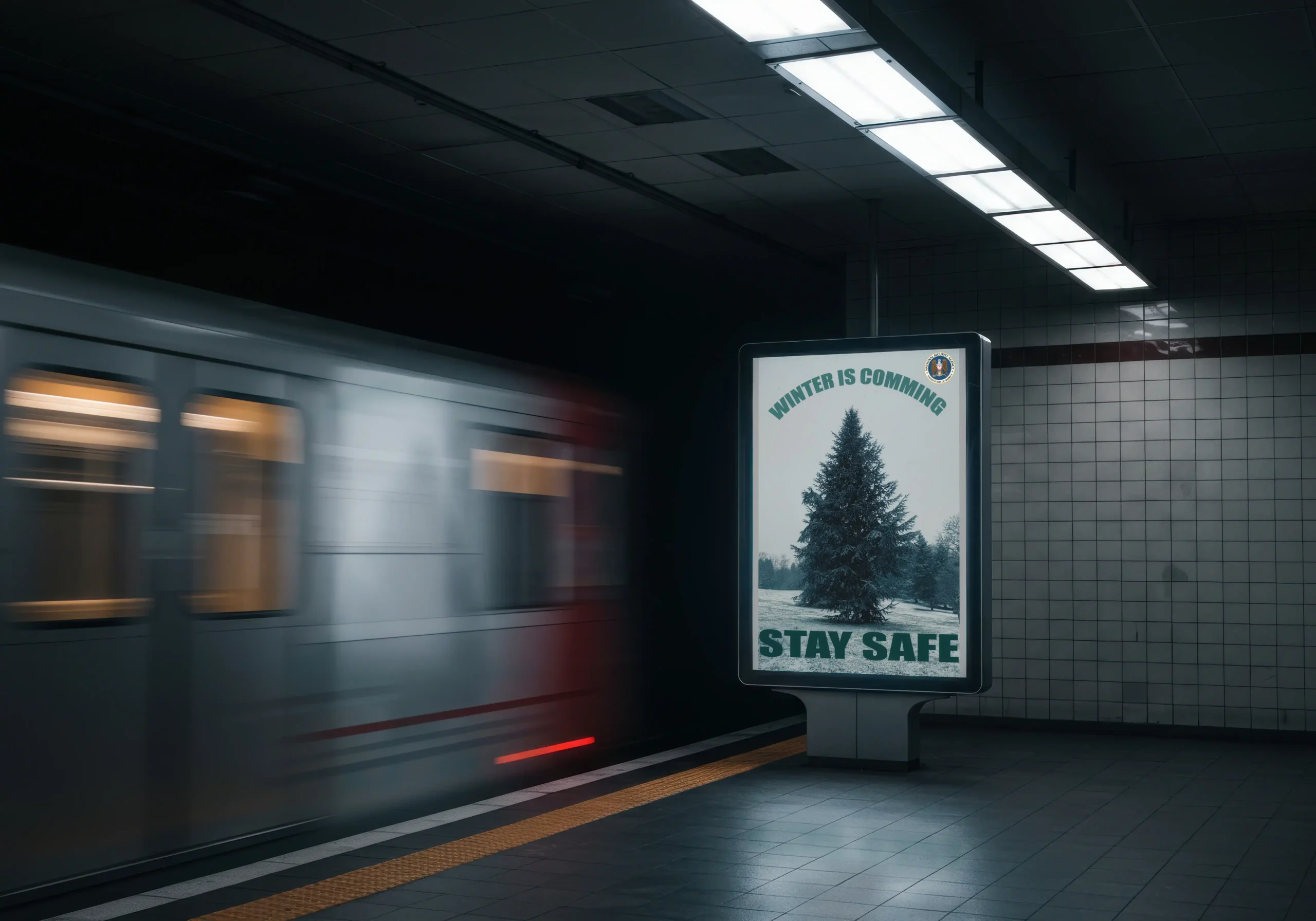 affiche de prévention pour les températures d'hiver